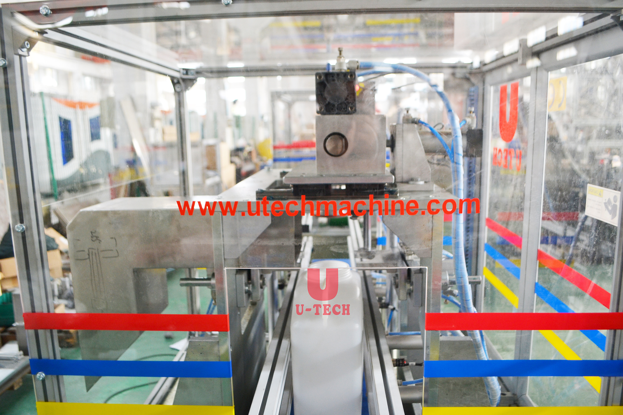 Máquina automática de corte y recorte de cuello de botella